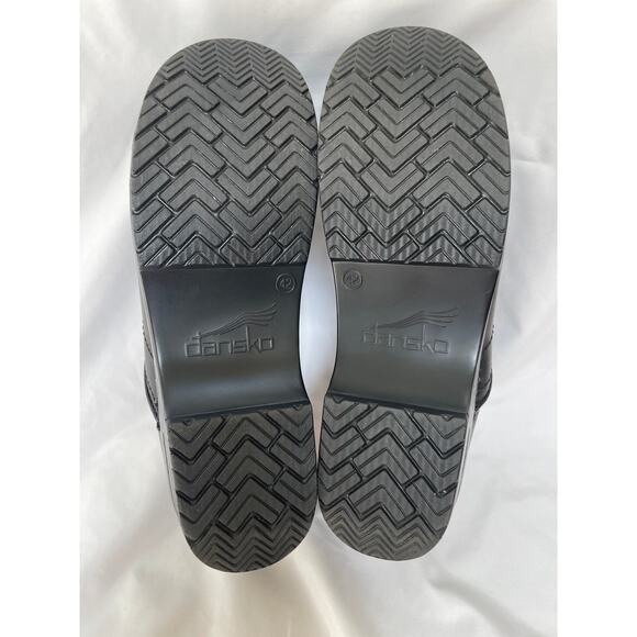 Unisex Dansko Professional Black Box Leather Clogs, 42, W 11.5-12, M 8.5-9 - Picture 4 of 5
